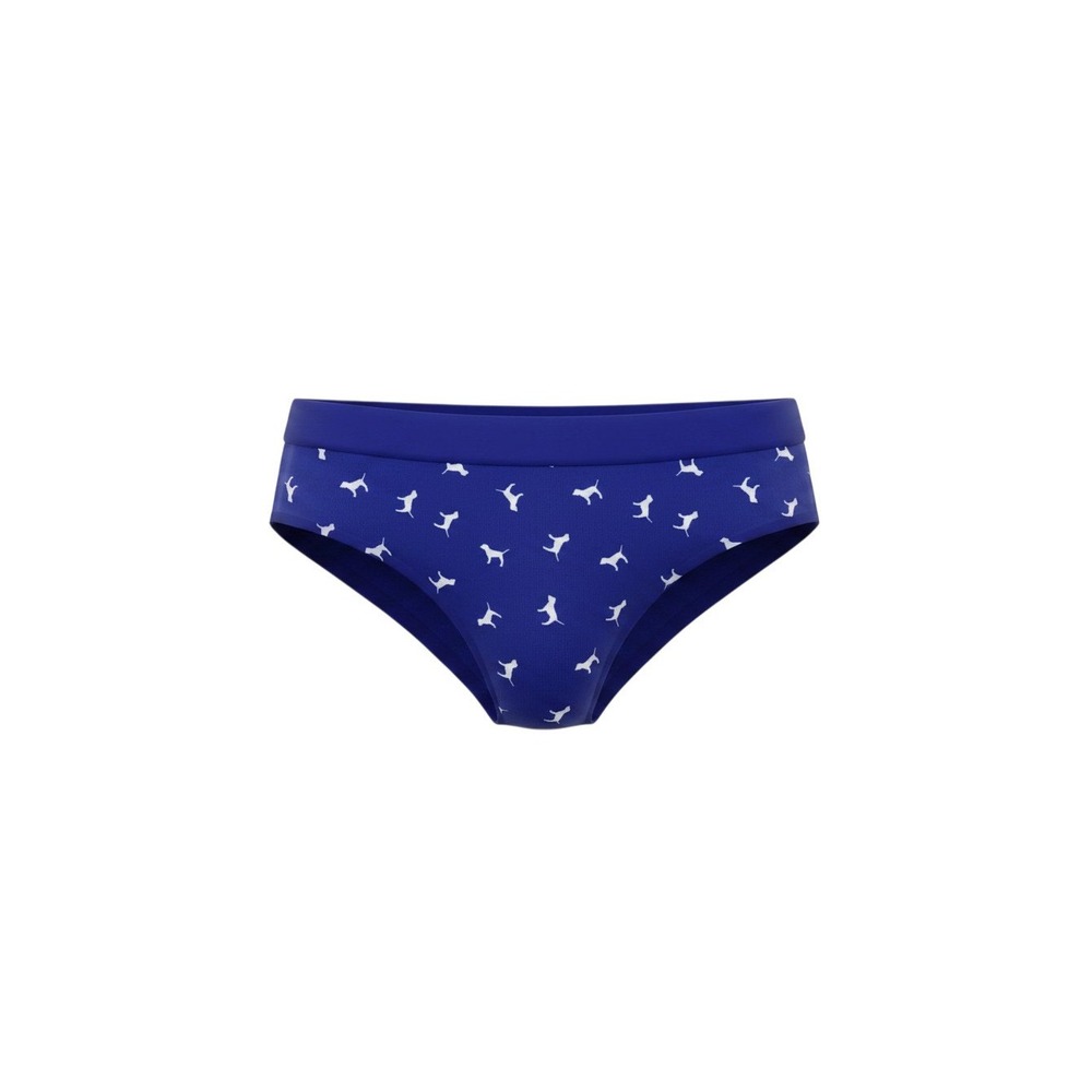 Victoria's Secret PINK Hiphugger Panties Womens Large Blue NWT Dog Logo Print
